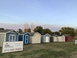 Selection of Storage Sheds Ready for Purchase