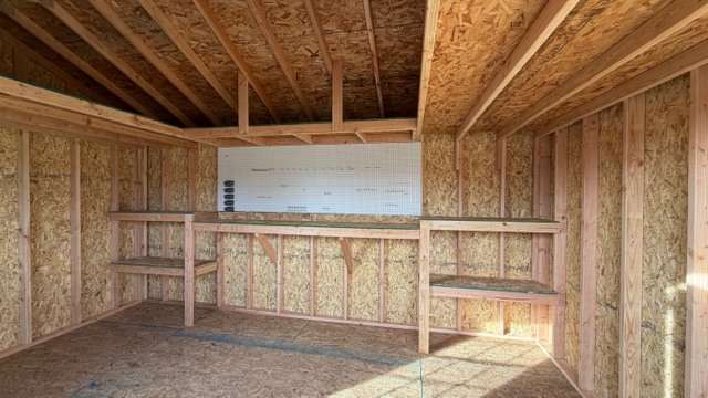 Interior Customized Shelving & Loft in a Shed Interior Customized Shelving & Loft in a Shed